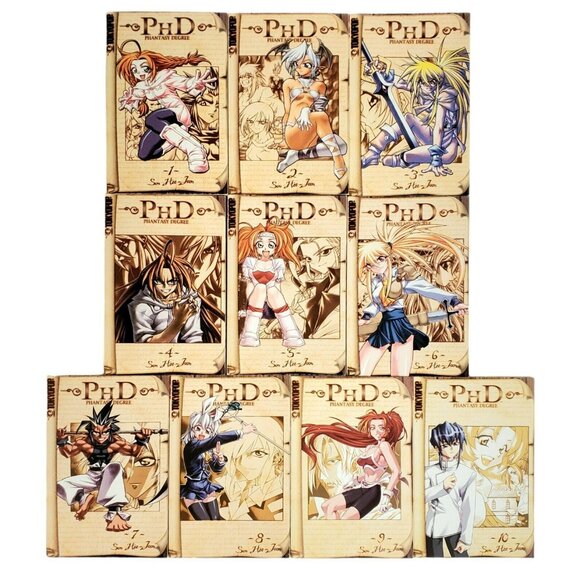PhD Phantasy Degree Manga Book Lot Vol 1-10 Complete Set 1st Tokyopop Printing - Picture 1 of 16